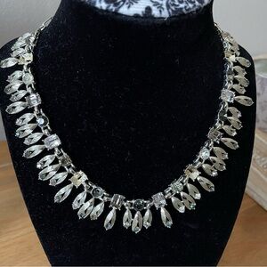 Vintage rhinestones silver necklace